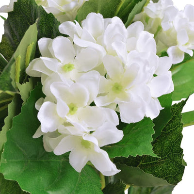 Vidaxl Art Hortensia Plant avec du pot 60 cm blanc
