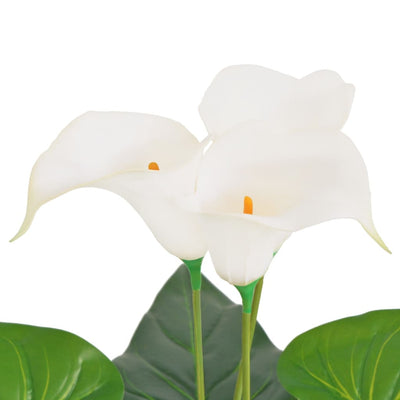 Vidaxl Art Calla Lelie Plant avec du pot 45 cm blanc
