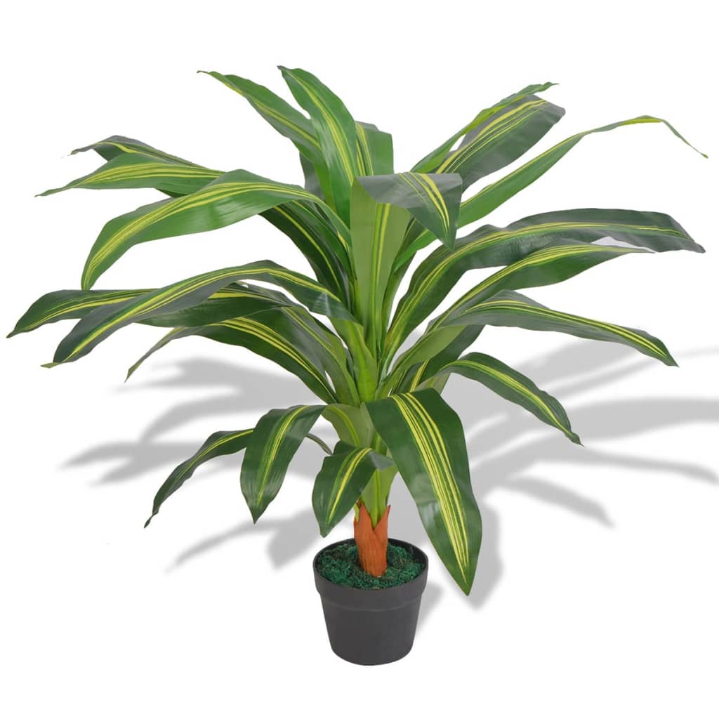Vidaxl Art Dracena Plant avec du pot 90 cm vert
