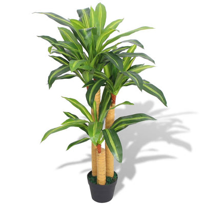 Vidaxl Art Dracena Plant avec pot 100 cm vert