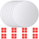 Vidaxl 8 st miroir carreaux de verre rond