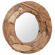 Miroir décoratif vidaxl autour de 60 cm de bois de teck