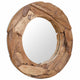Miroir décoratif vidaxl autour de 80 cm de bois de teck