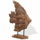 Vidaxx statue de poisson 40x12x57 cm bois de teck