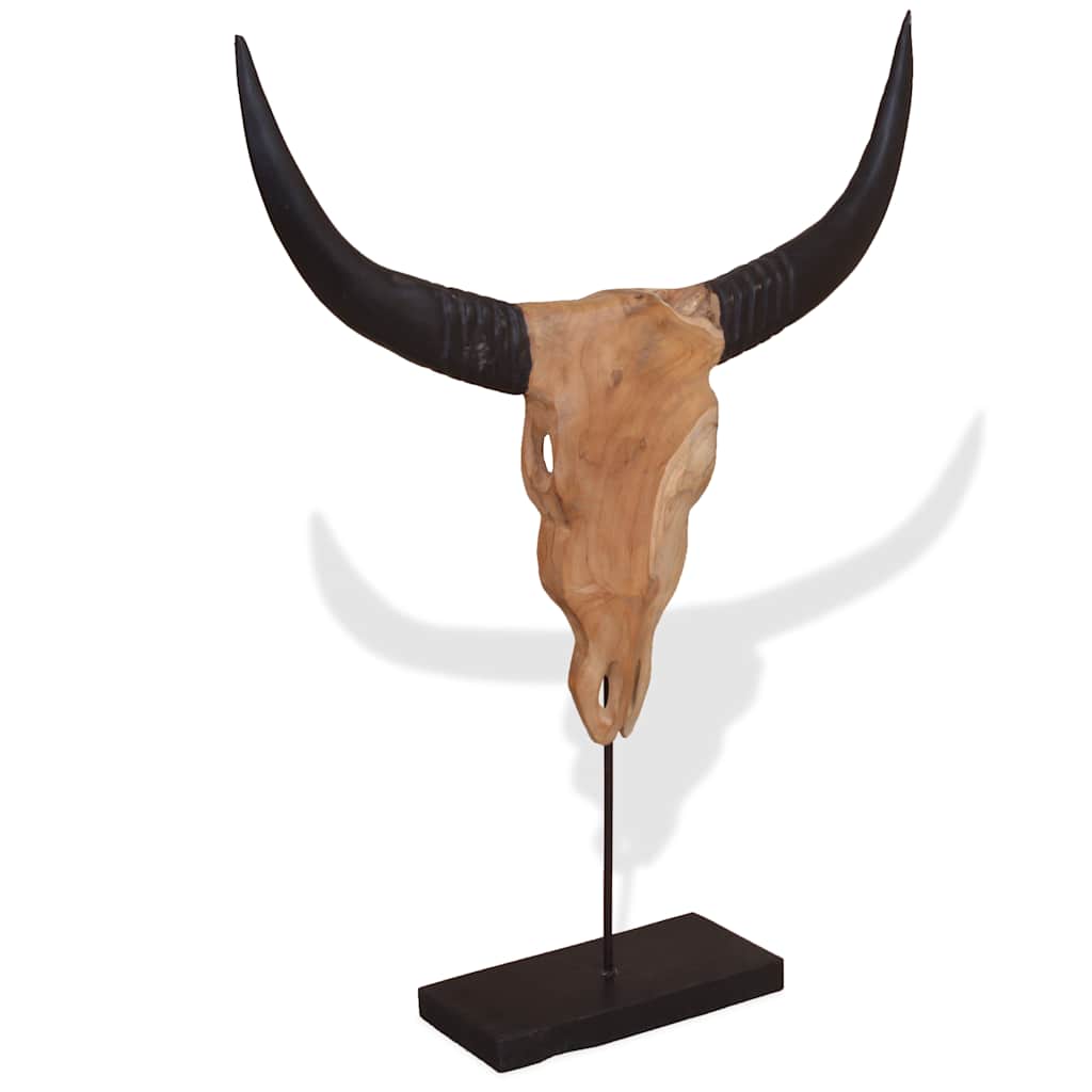 Vidaxx statue taureau 66x15x88 cm teck