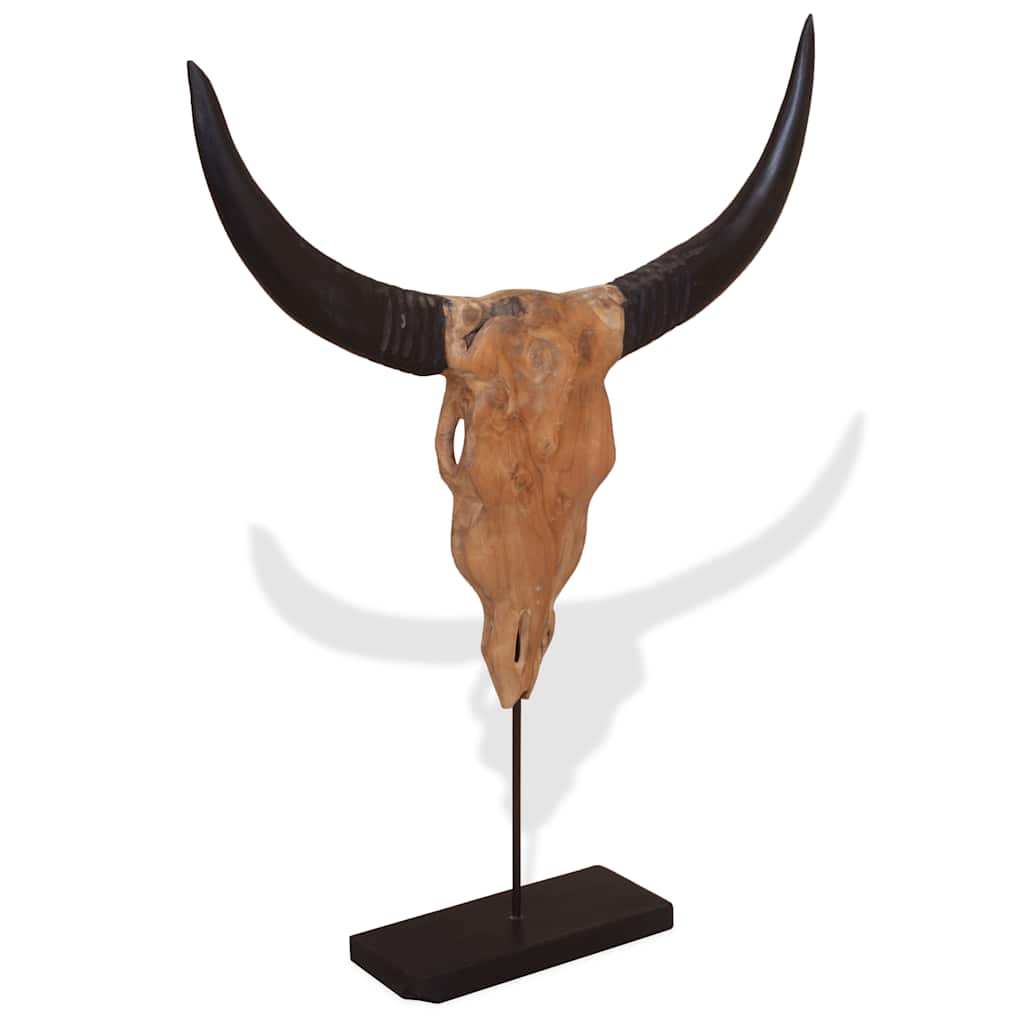Vidaxx statue taureau 66x15x88 cm teck