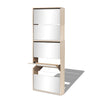 Armoire à chaussures Vidaxl avec 5 miroirs 63x17x169.5 cm chêne