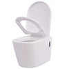 Vidaxl Toilet suspendu avec citerne cachée blanche en céramique