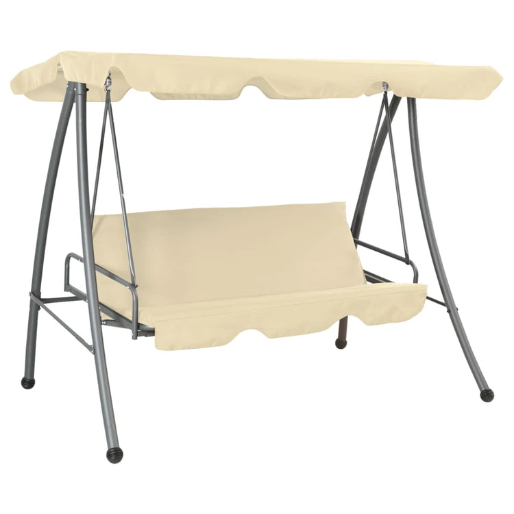 Banc swing vidaxl pour extérieur avec du sable luifel blanc