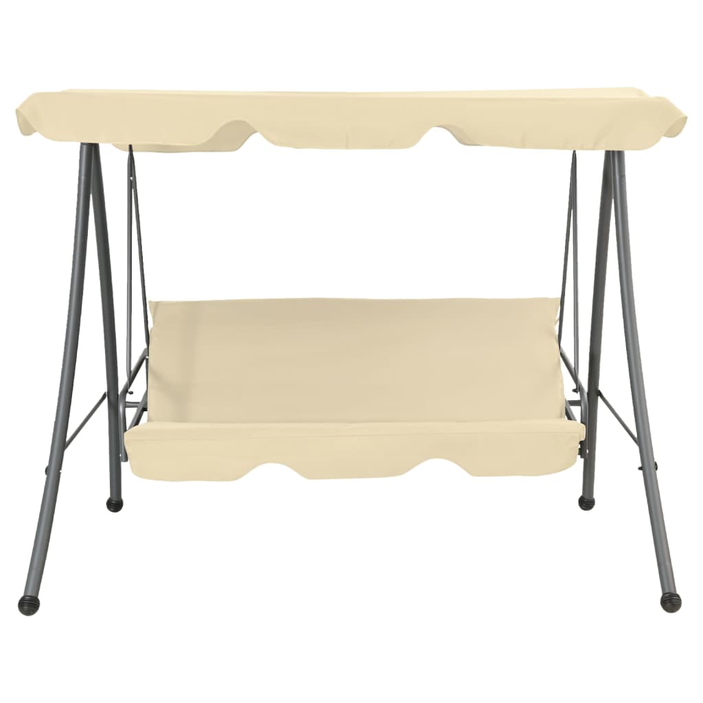 Banc swing vidaxl pour extérieur avec du sable luifel blanc