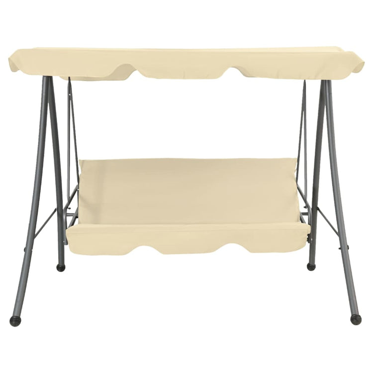 Banc swing vidaxl pour extérieur avec du sable luifel blanc