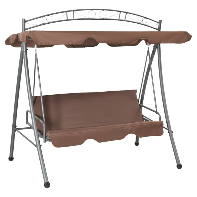 Vidaxl Swing Banc pour Buiten avec Luifel Convertible Coffee Couleur