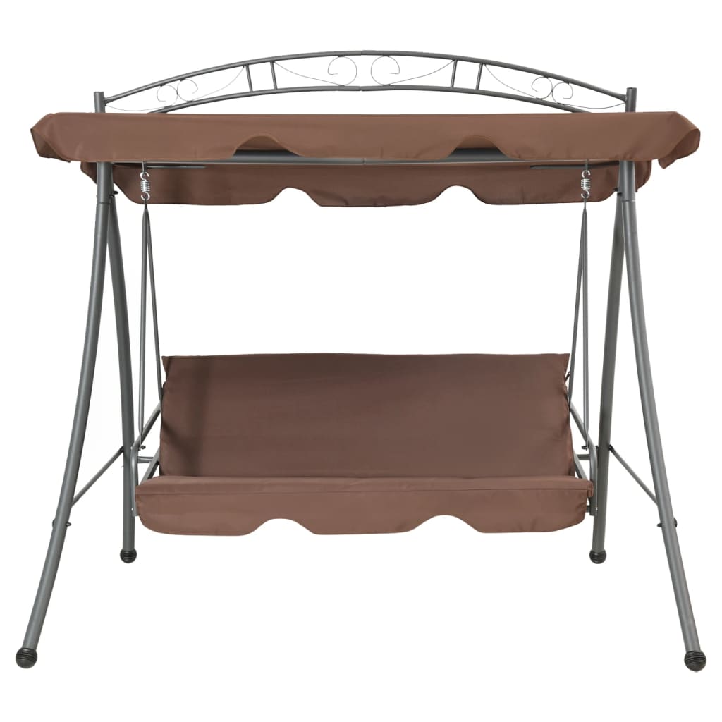 Vidaxl Swing Banc pour Buiten avec Luifel Convertible Coffee Couleur