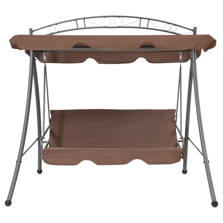 Vidaxl Swing Banc pour Buiten avec Luifel Convertible Coffee Couleur