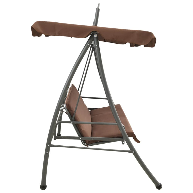 Vidaxl Swing Banc pour Buiten avec Luifel Convertible Coffee Couleur