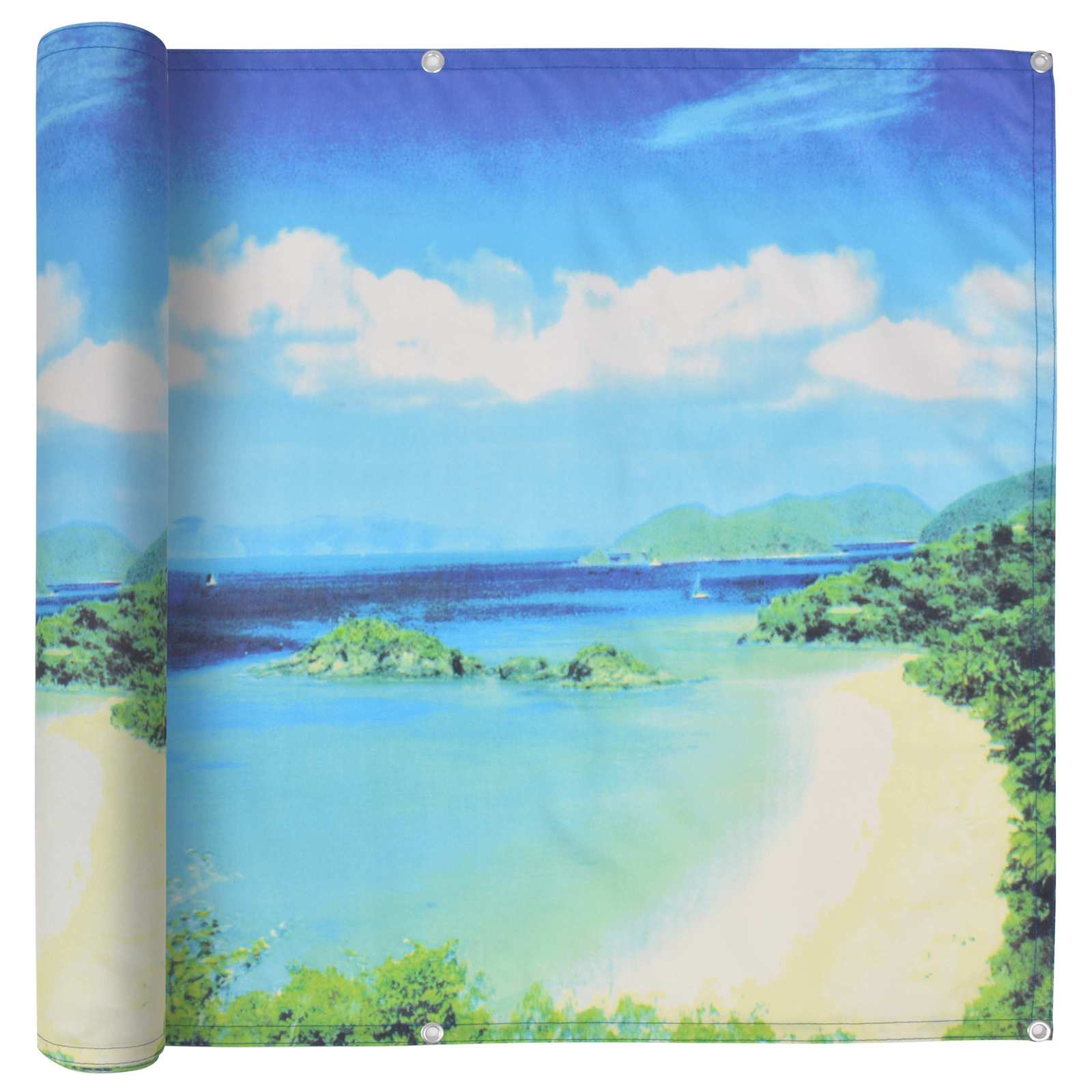 Vidaxl parasol d'extérieur multicolore 400 x 90 cm oxford