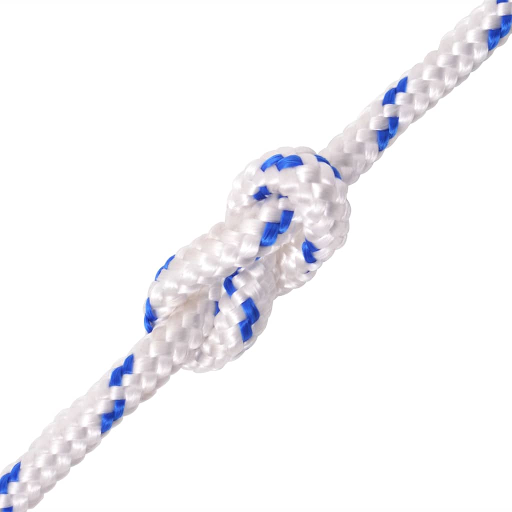 Corde à démarrage Vidaxl 10 mm 50 m de polypropylène blanc