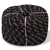 Corde à démarrage Vidaxl 10 mm 50 m de polypropylène noir - afbeelding 1