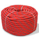 Corde à démarrage Vidaxl 10 mm 50 m de polypropylène rouge