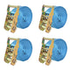 Pneus de gamme de vidaxl 2 tonnes 6mx38 mm bleu 4 pcs