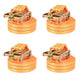 Pneus de gamme de vidaxl 1 tonnes 6mx38 mm orange 4 pcs