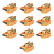 Pneus de gamme de vidaxl 2 tonnes 8mx50 mm orange 10 pcs