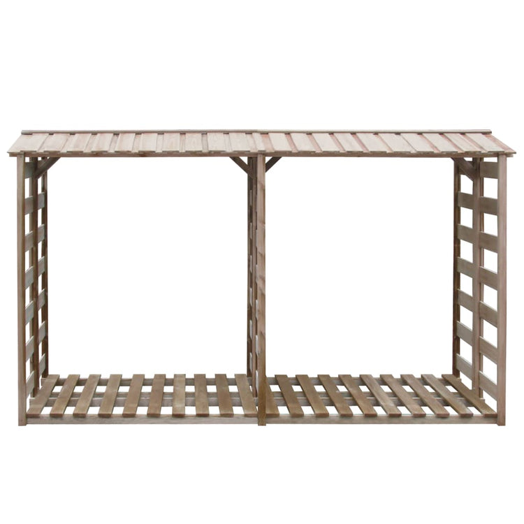 Stockage de bois de chauffage Vidaxl 300x90x176 cm Pine imprégnée