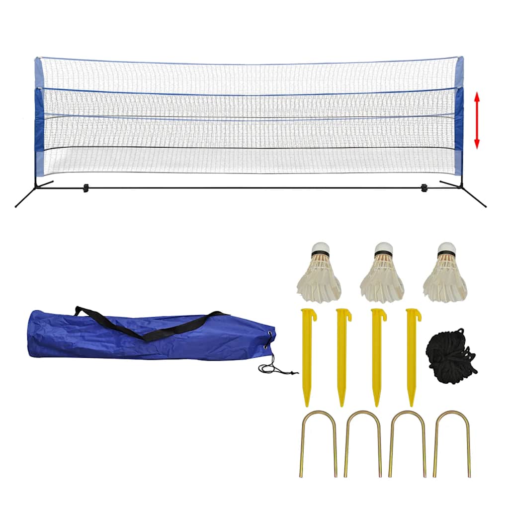Vidaxl badminton filet avec les navettes 500x155 cm