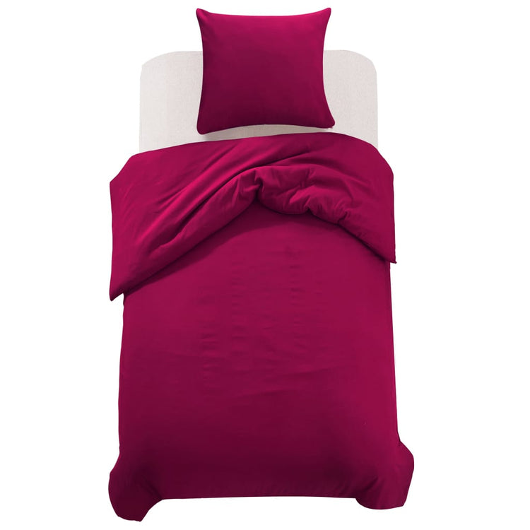 Vidaxx parure housse de couette 155x220 80x80 cm bordeaux