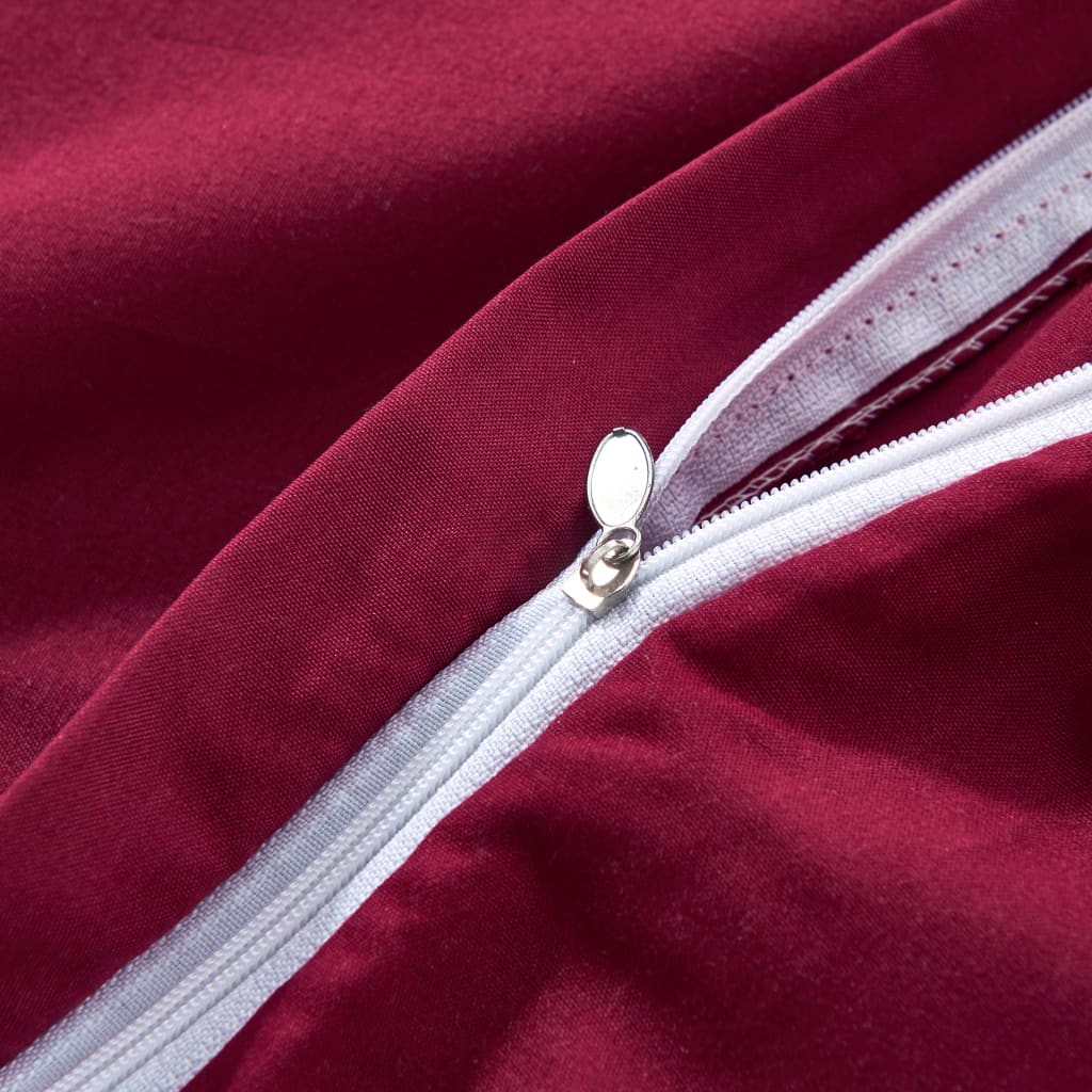 Vidaxx parure housse de couette 155x220 80x80 cm bordeaux