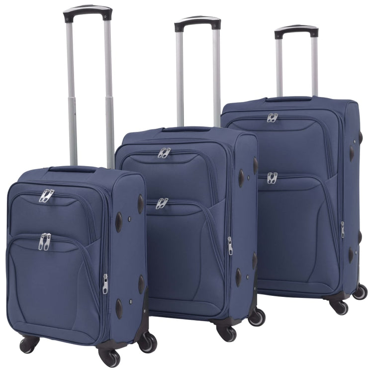 Vidaxl Trolleyset Navy Blue 3 pièces