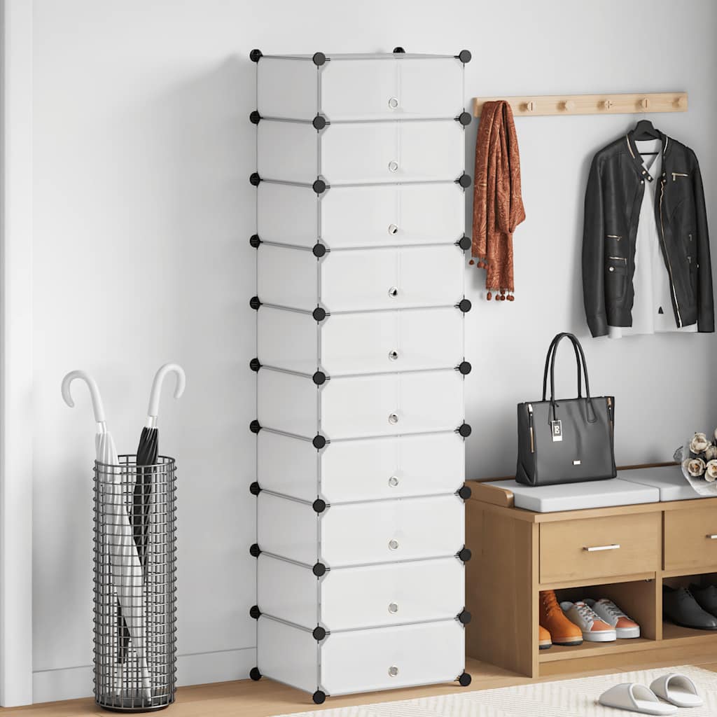 Armoire à chaussures vidaxl avec 10 compartiments en boucles blancs blancs