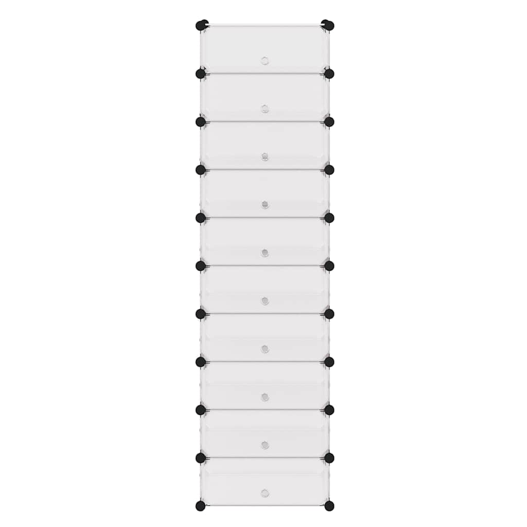 Armoire à chaussures vidaxl avec 10 compartiments en boucles blancs blancs