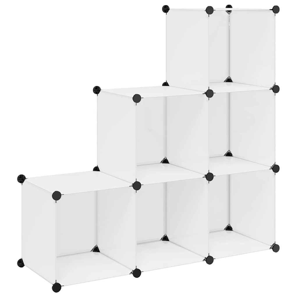 Meubles de stockage vidaxl avec 6 compartiments blancs