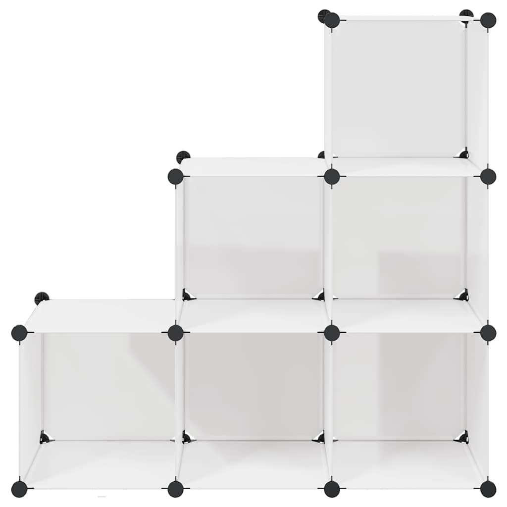Meubles de stockage vidaxl avec 6 compartiments blancs