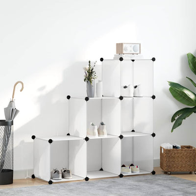 Meubles de stockage vidaxl avec 6 compartiments blancs