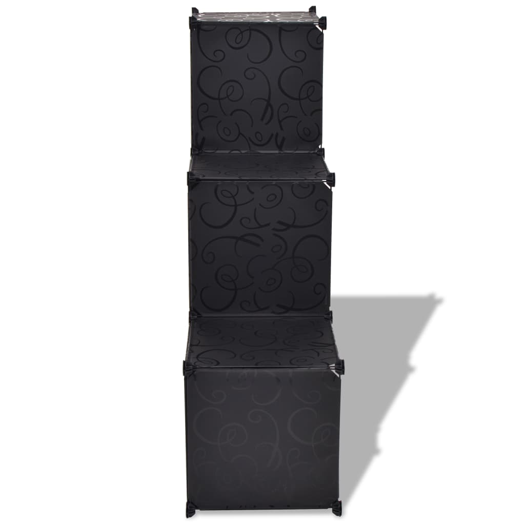 Meubles de stockage vidaxl avec 6 compartiments noirs