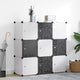 Meubles de stockage Vidaxl avec 9 compartiments en noir et blanc