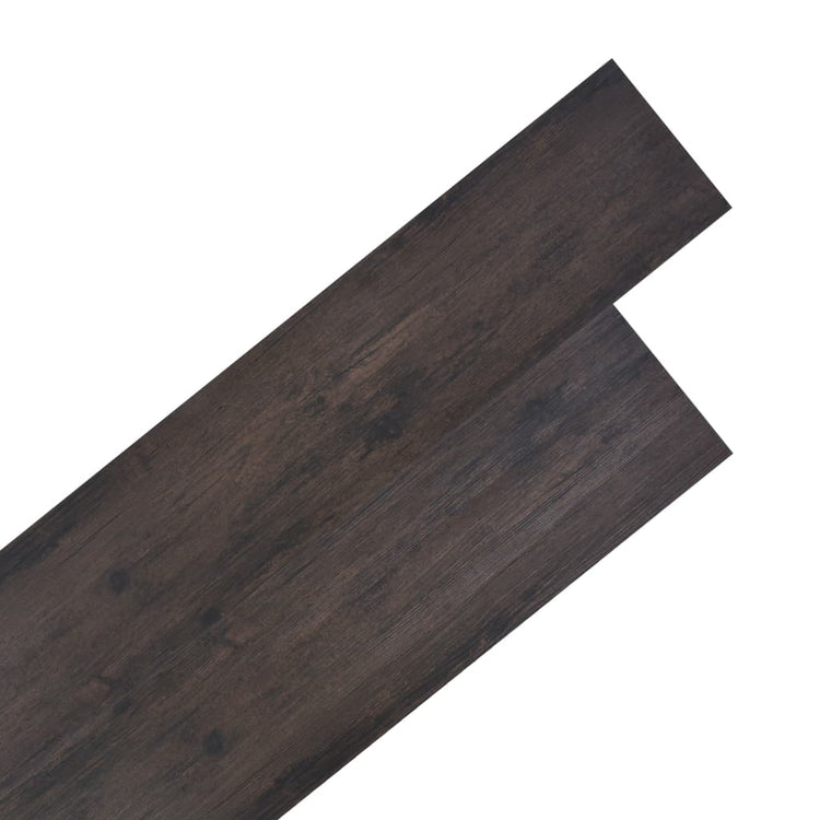 Planches de plancher vidaxl non auto-adhésive 5,26 m² 2 mm PVC chêne gris foncé