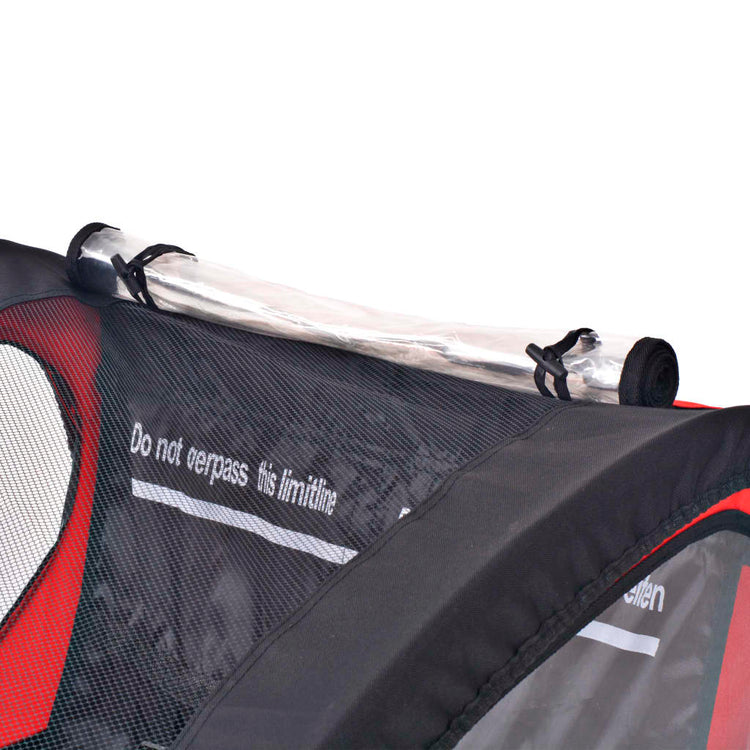 Vidaxl Bicycle Trailer 30 kg noir et rouge