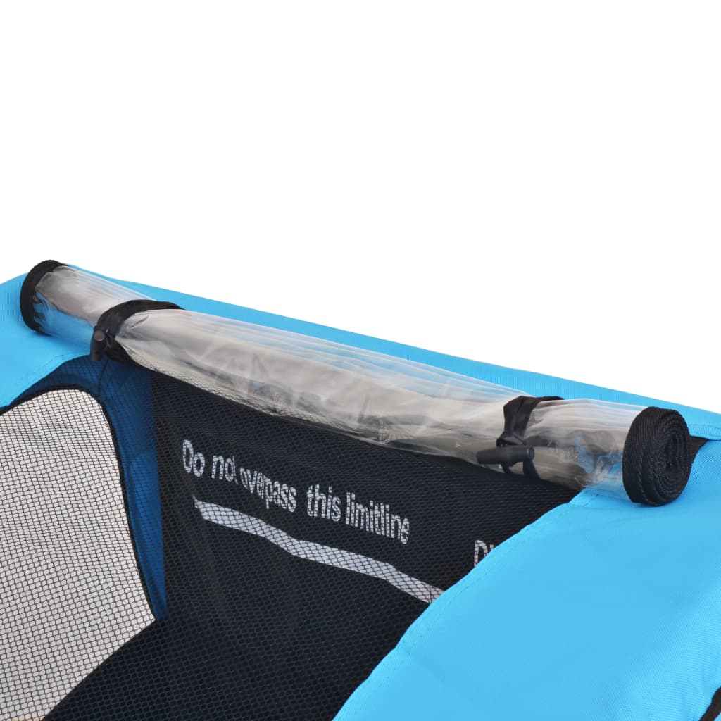 Vidaxl Bicycle Trailer 30 kg gris et bleu