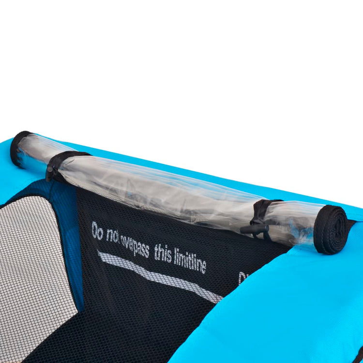 Vidaxl Bicycle Trailer 30 kg gris et bleu