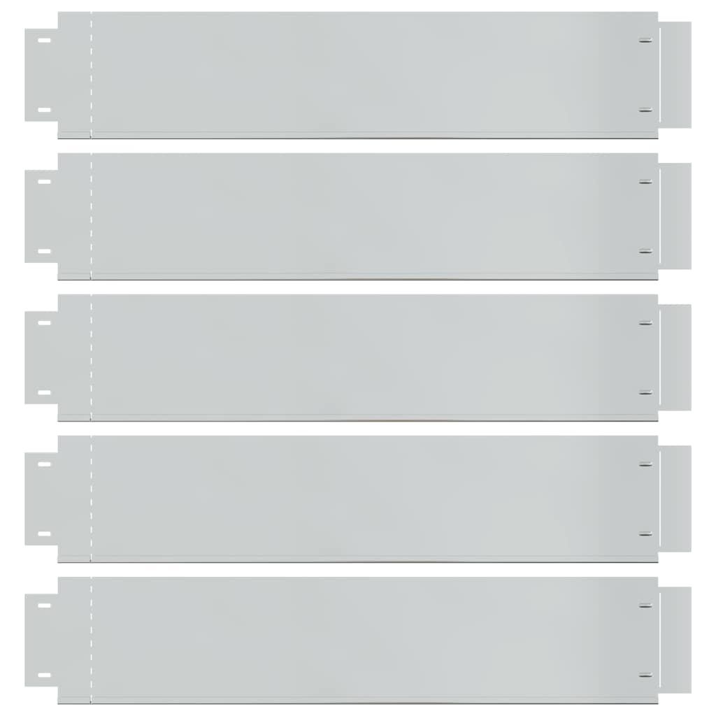 Vidaxl Grass Borders 100x19 cm en acier galvanisé 5 STS