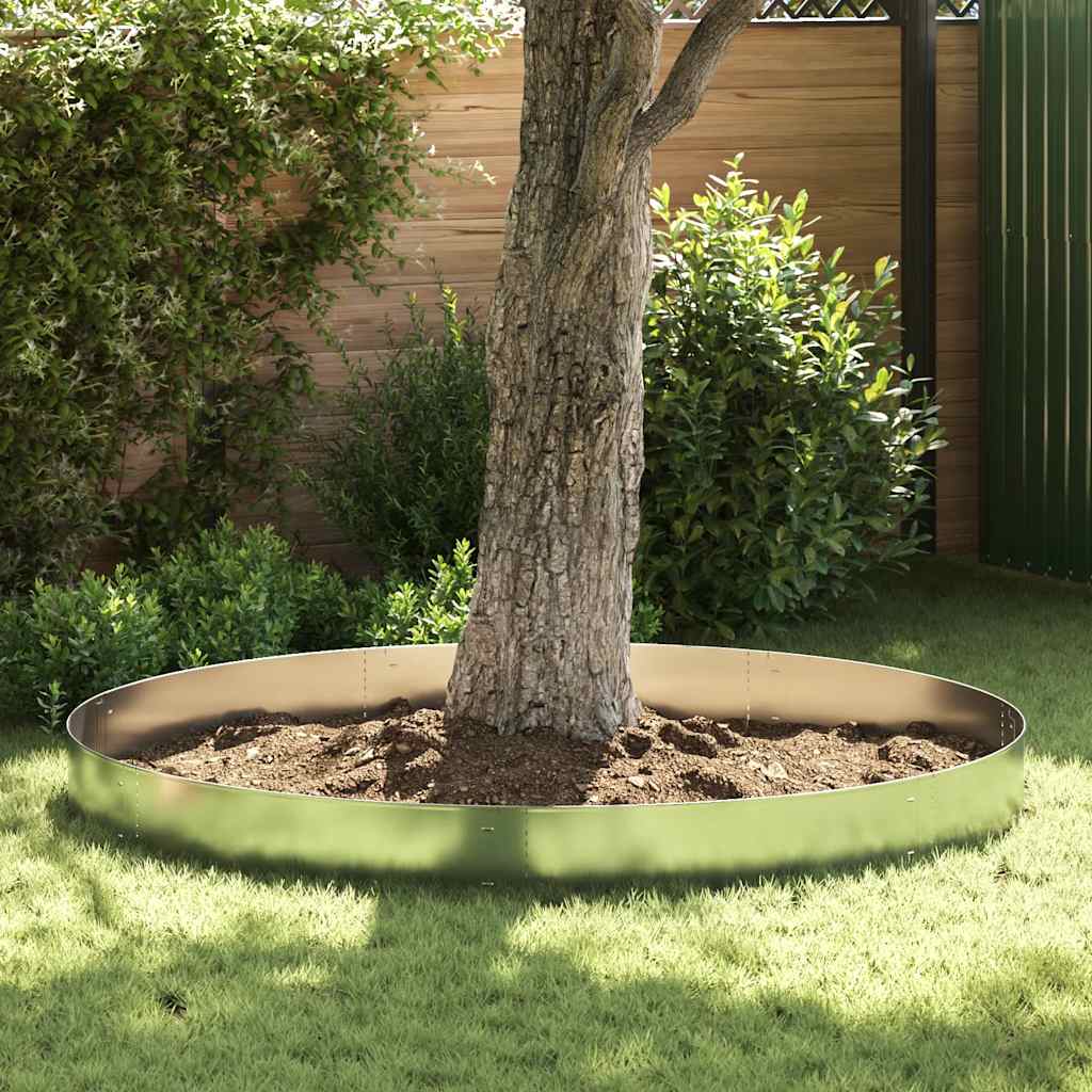 Vidaxl Grass Borders 100x19 cm en acier galvanisé 5 STS