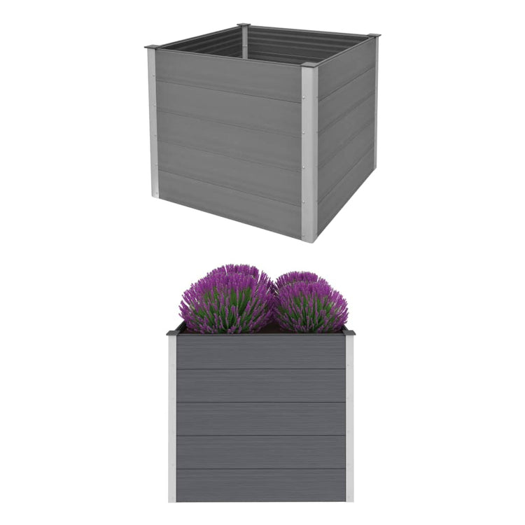 Vidaxl Planning Box Souget 100x100x91 cm hkc gris