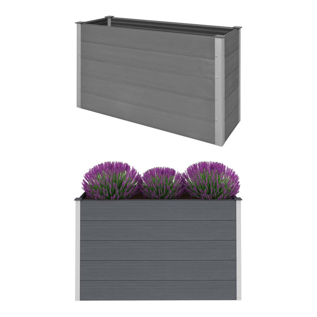 Vidaxl Planter surélevé 150x50x91 cm HKC Gray