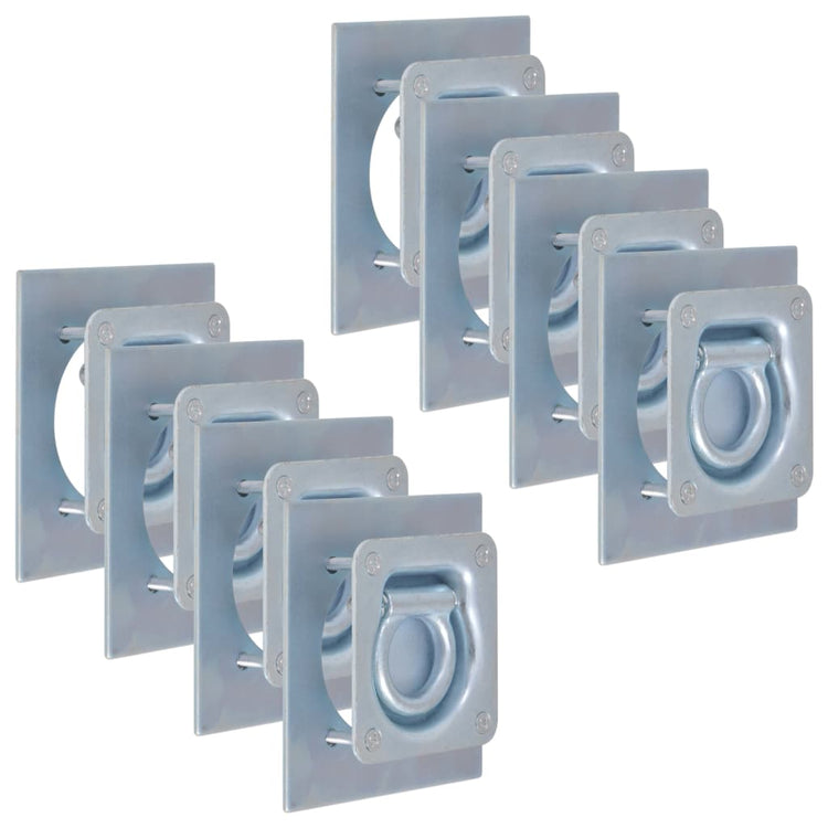 Anneaux de montage Vidaxl pour la remorque 2000 kg en acier galvanisé 8 pcs