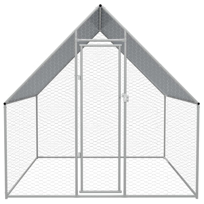 Vidaxl Buitenhok pour les poulets 2x2x1,92 m en acier galvanisé