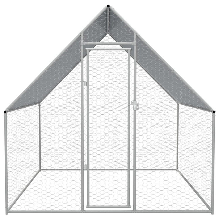 Vidaxl Buitenhok pour les poulets 2x2x1,92 m en acier galvanisé