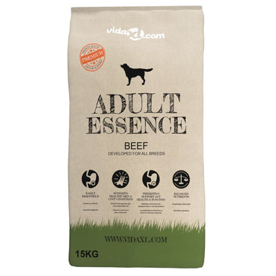 Vidaxl Premium Dog Aliments Dry Adult Essence Beef 15 kg